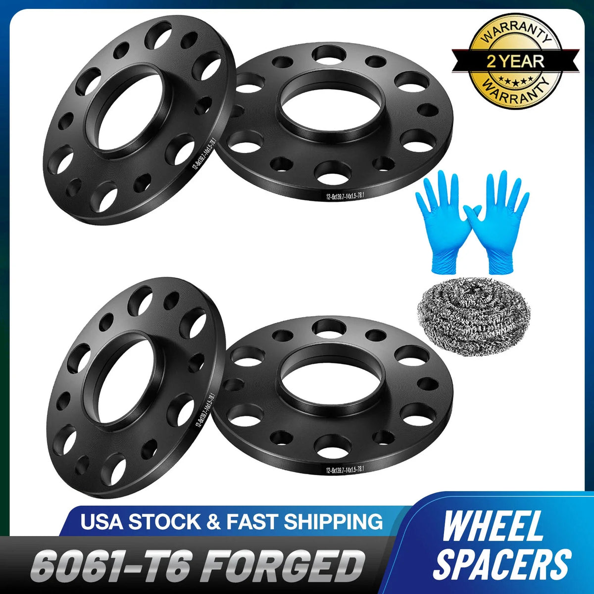 Set of 4 Hub Centric Wheel Spacers 12mm for Chevy 1500 GMC