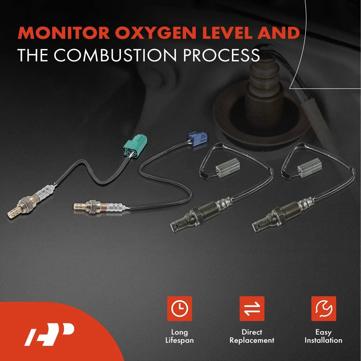 4-Piece O2 Oxygen Sensor Set for Nissan Frontier 2011-2012