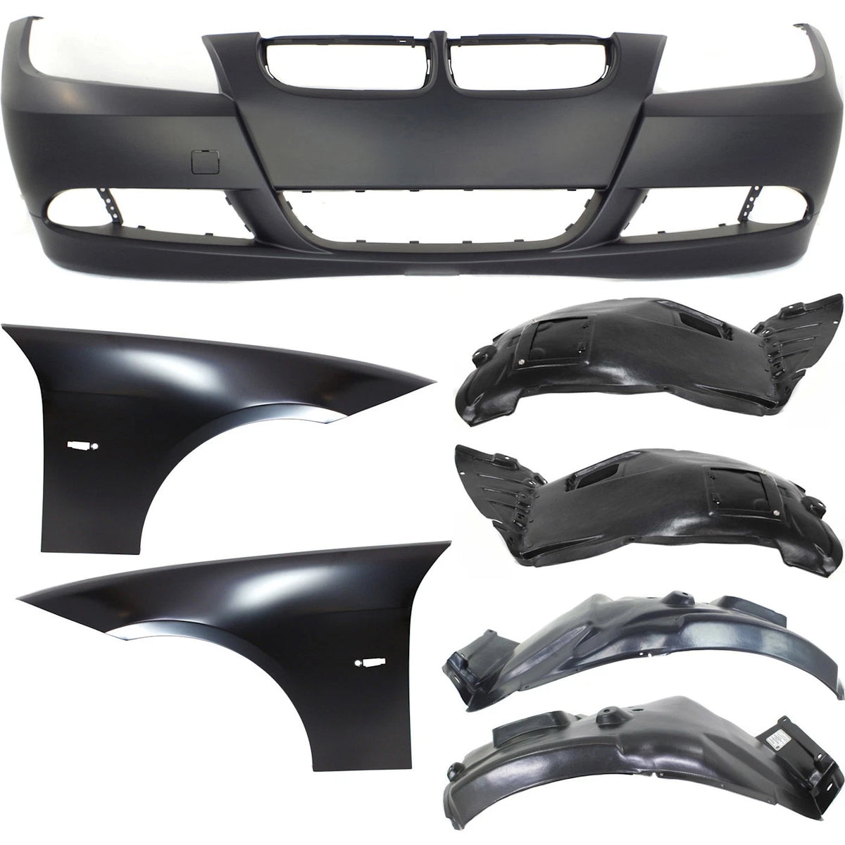 Bumper Cover Kit 7pc for BMW 328i 2007-2008, 330i 2006