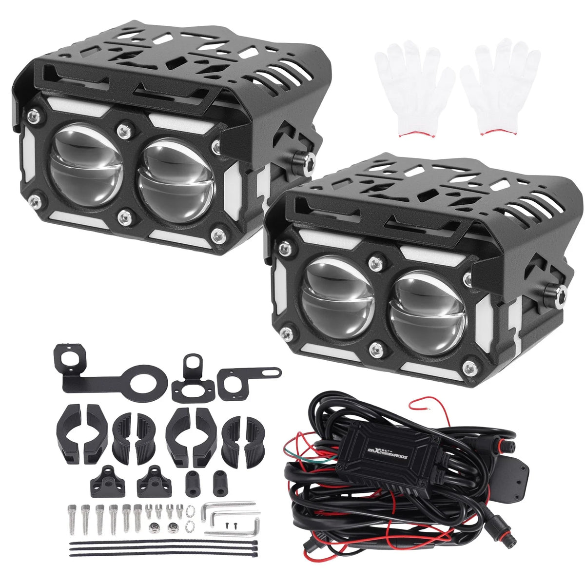 LED Fog Lights 80W for Motorcycle ATV UTV SUV (Universal Fit)