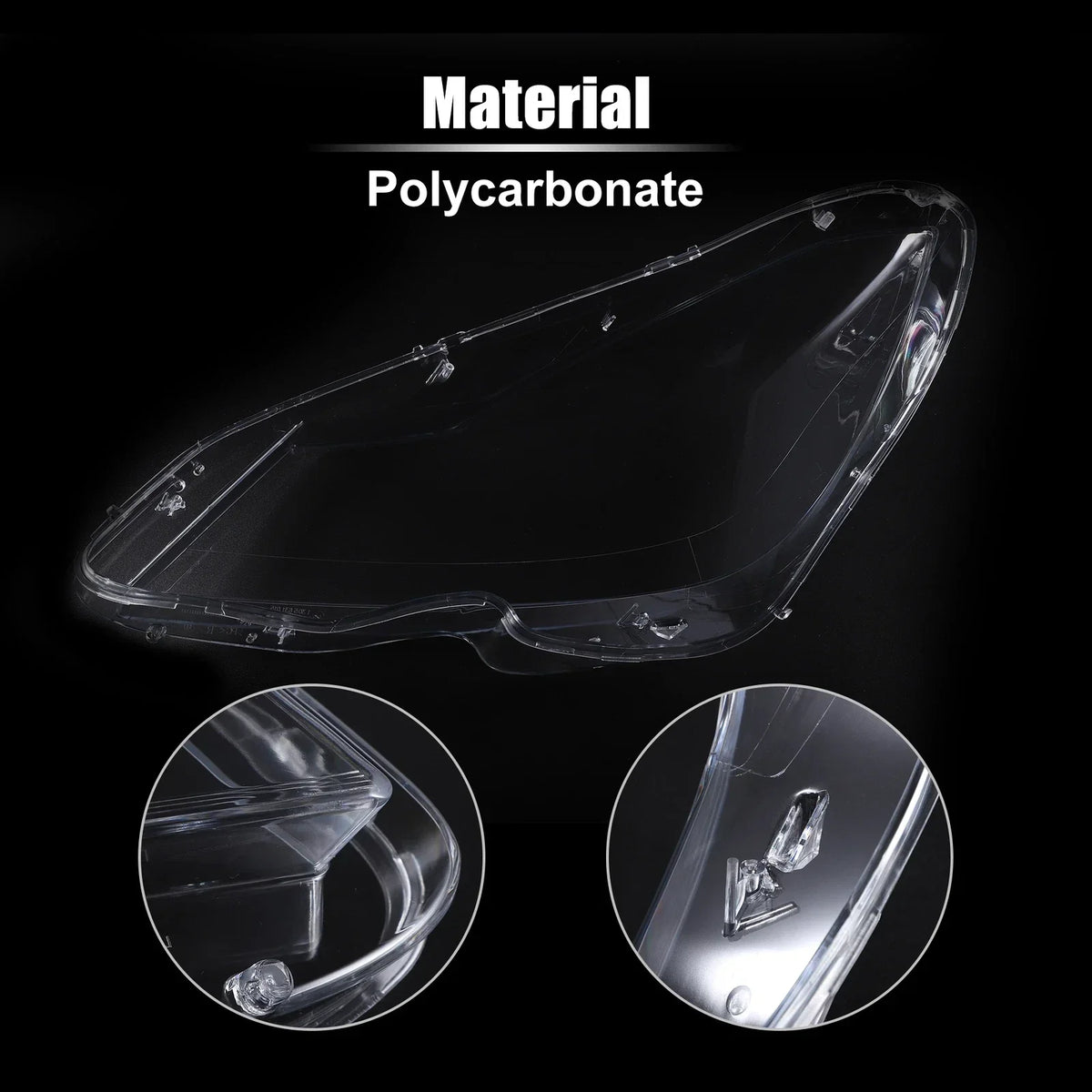 Headlamp Lens Cover Front for Mercedes Benz C Class W204 2007-2014