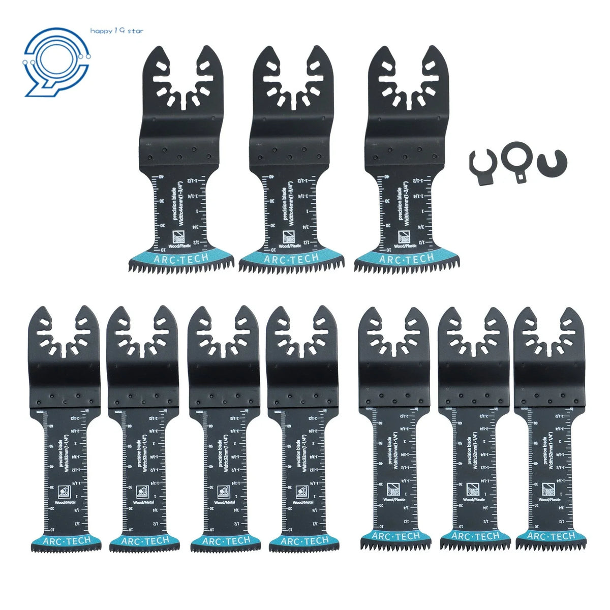 Set of 10 Bi-Metal Oscillating Saw Blades for Various Models