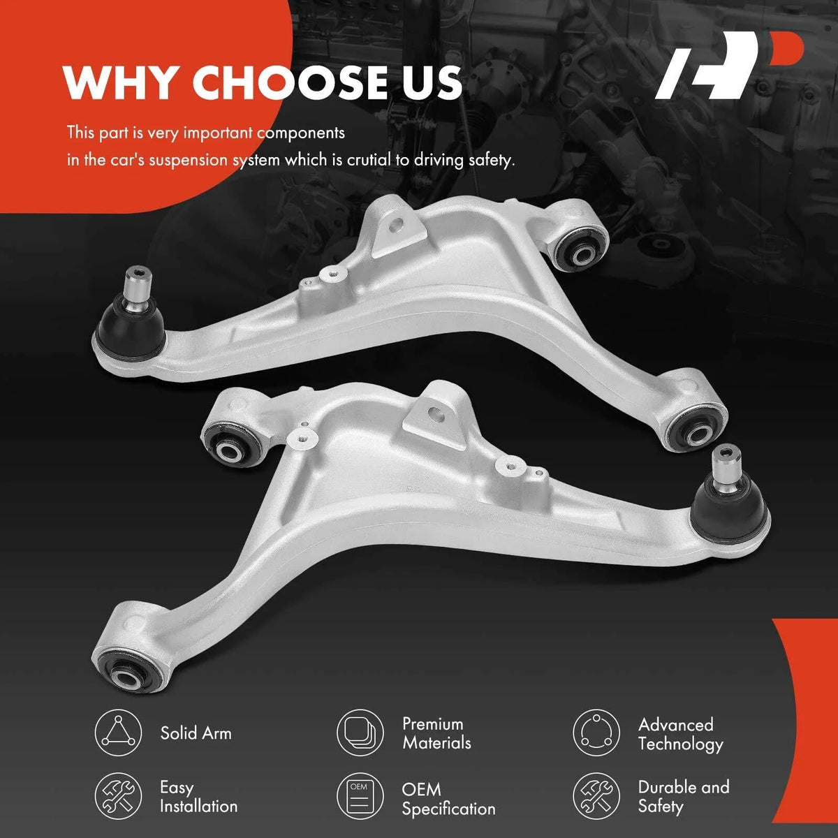 Rear Upper Control Arm Set with Ball Joint for Nissan Pathfinder 1996-2004