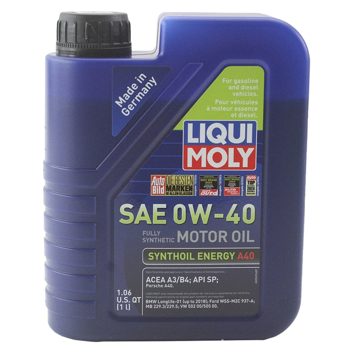 Liqui Moly Synthoil Energy A40 SAE 0W-40 Engine Oil Change Kit for E36 (1990–1999)
