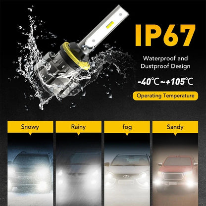 6500K LED Fog Light Bulbs - AUXITO 880 881 893 (2-Pack)