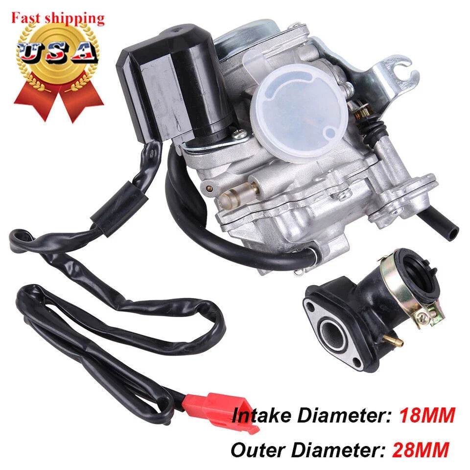 18mm Carburetor for Sunl Roketa JCL Taotao Baja 49cc 50cc GY6 Scooters
