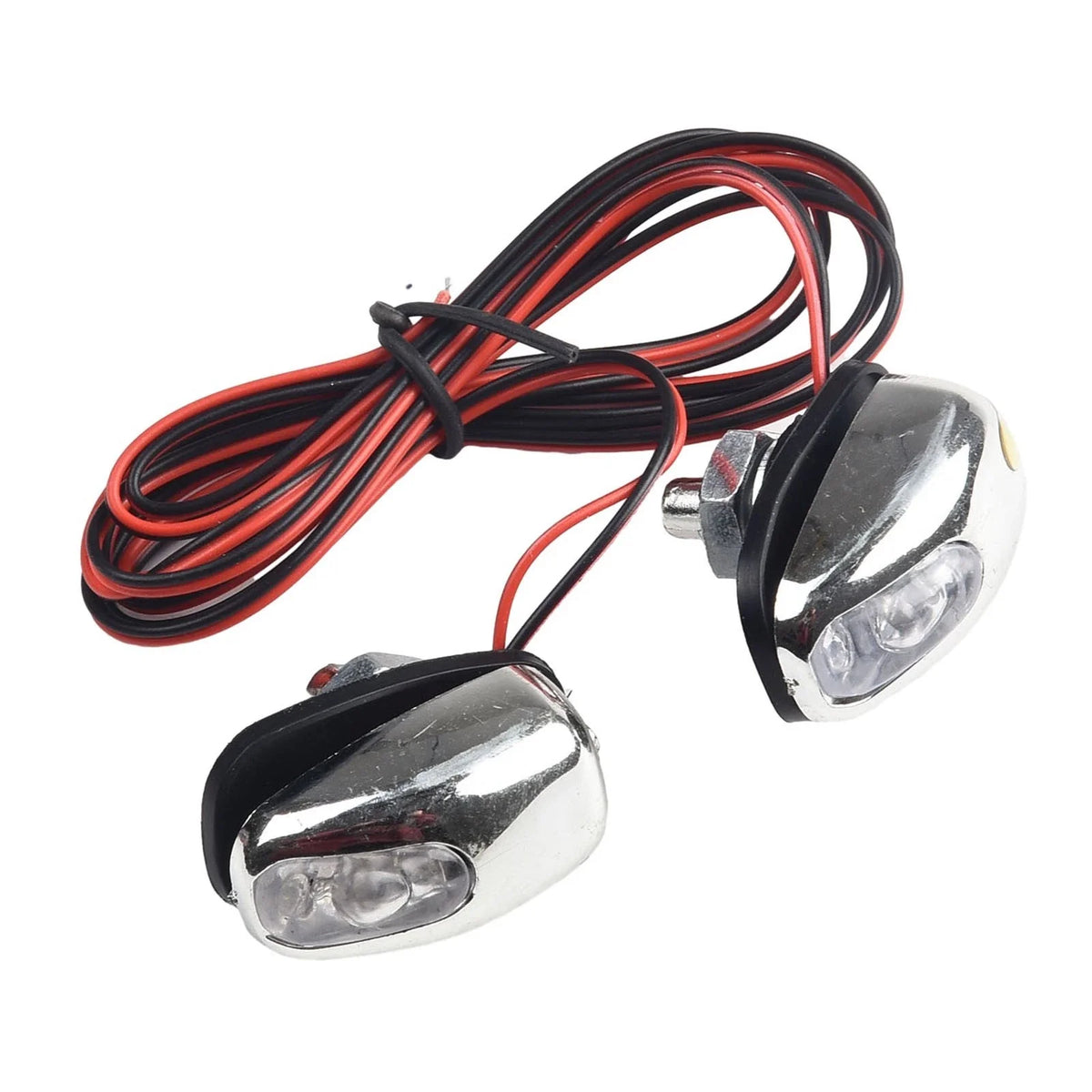 2X Universal LED Blue Light Windshield Wiper Water Jet Spray Nozzle
