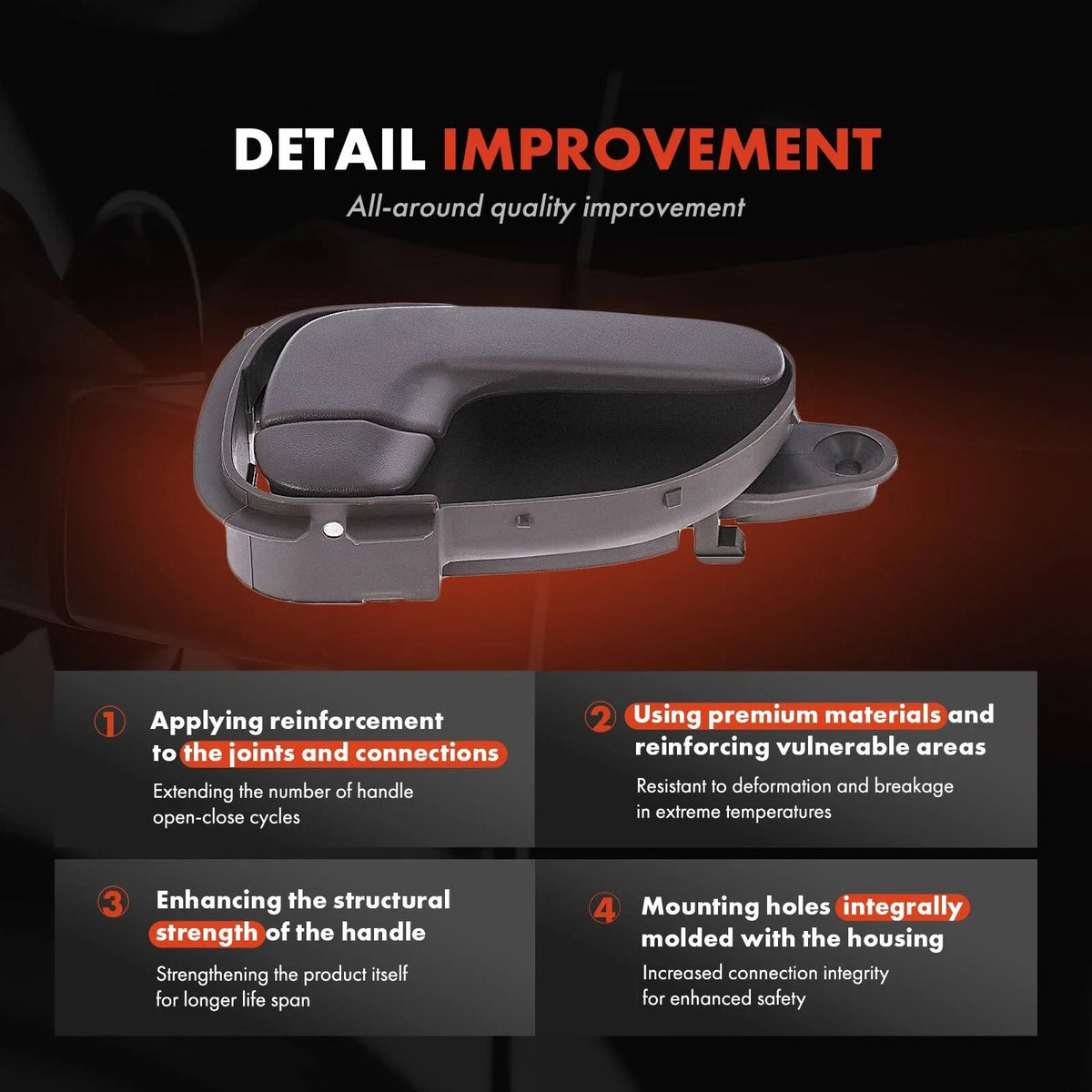 Front Right Interior Door Handle for 1999-2002 Nissan Quest