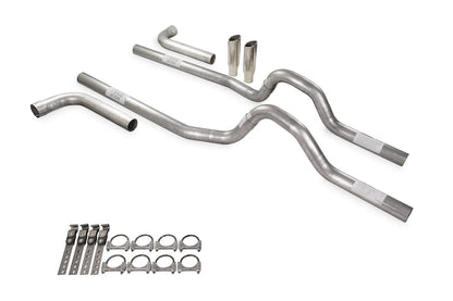 No Muffler Dual Exhaust Kit 2.5" Side Exit for GM C/K 10 (1973-1980)