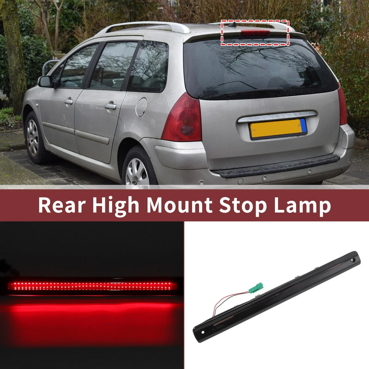 Black LED Third Brake Light for Buick Terraza (2005–2007) No. 15264475
