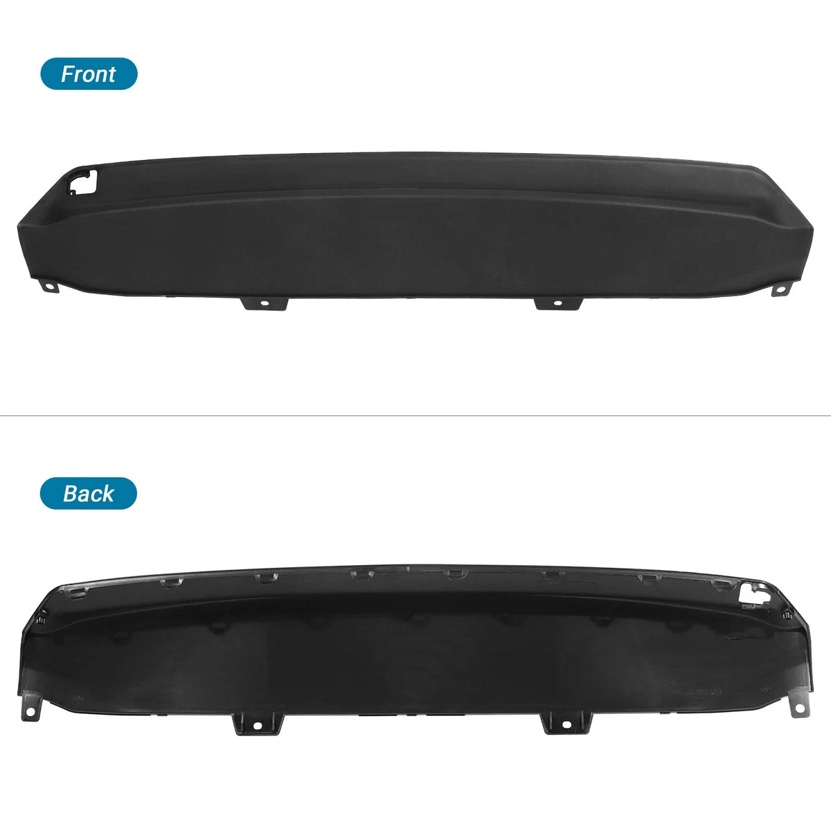 Rear Bumper Garnish Valance Plastic Black for Honda Civic 2016-2018