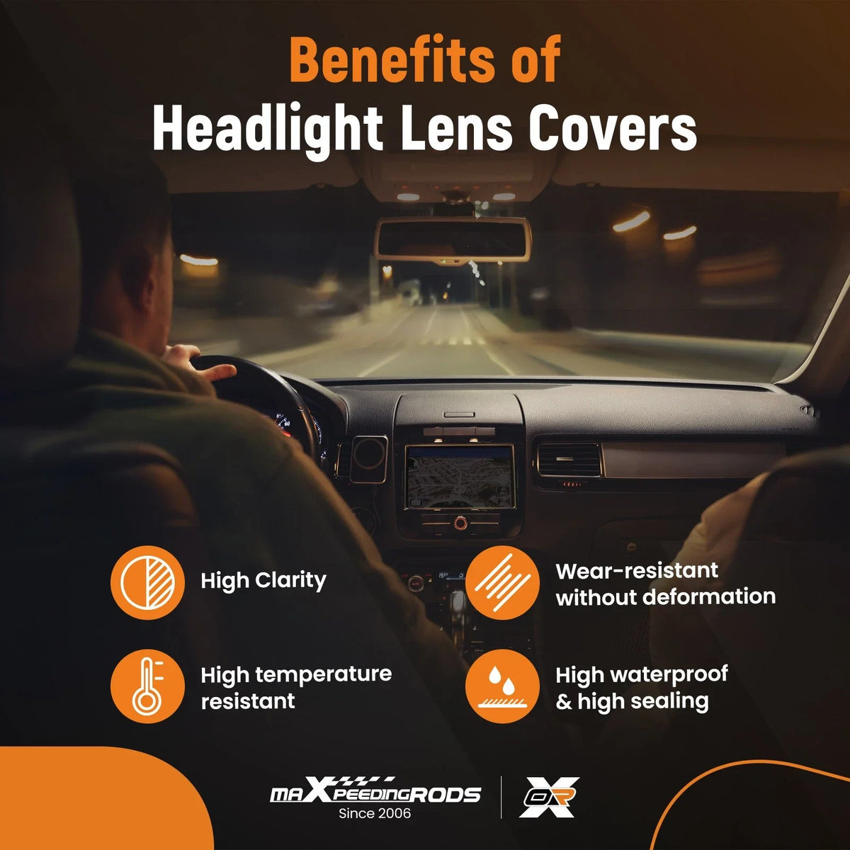 Clear PC Headlight Lens Housing Cover for Mazda CX-7 (2007–2012)
