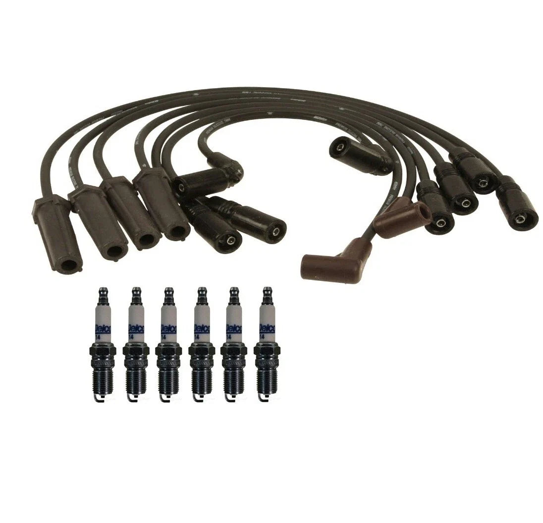 Set of 6 ACDelco Rapidfire Spark Plugs & Ignition Wire Set for Chevy 4.3 V6 (1996–2002)