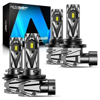 2X NOVSIGHT 9005 H11 LED Headlight Bulbs Kit 6500K 16000LM 60W for