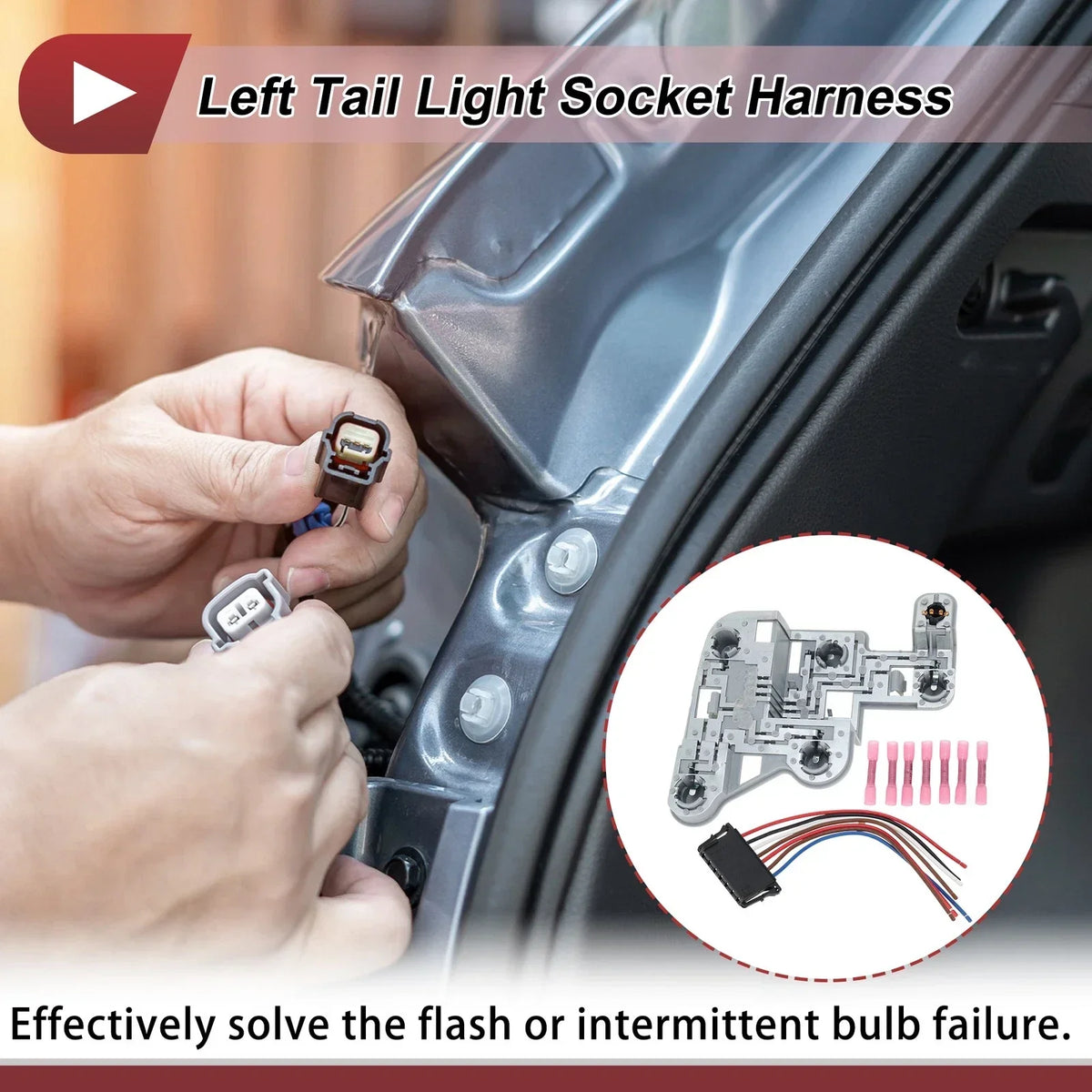 Left Wiring Socket for Tail Light - Mercedes-Benz C250 2012-2014