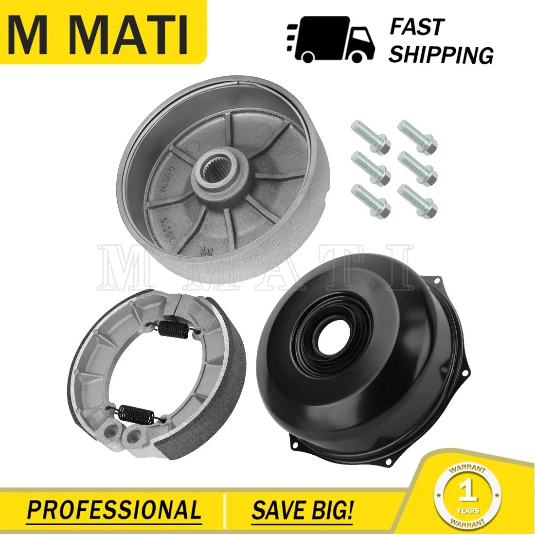 Rear Brake Drum Hub Cover w/Shoes Kit for Honda Rubicon 500 TRX500FA (2001–2014)
