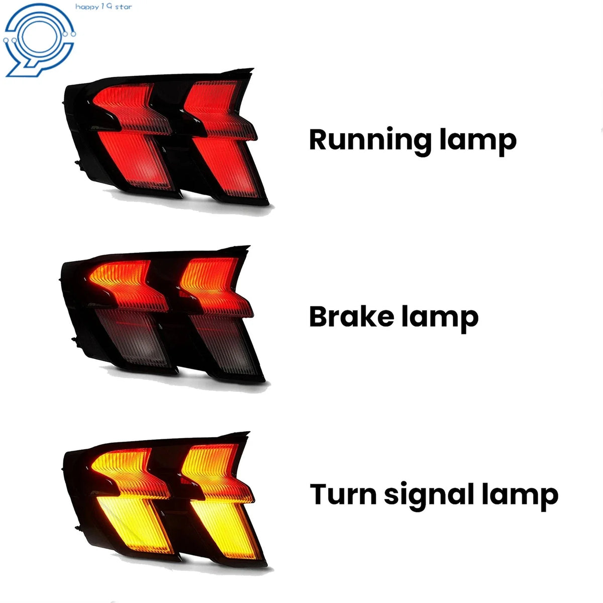 Driver Left Outer LED Tail Lights for 2021-2025 Ford Mustang Mach-E