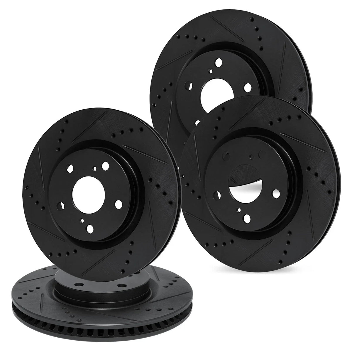 Set of 4 Brake Discs for Alfa Romeo Stelvio Giulia