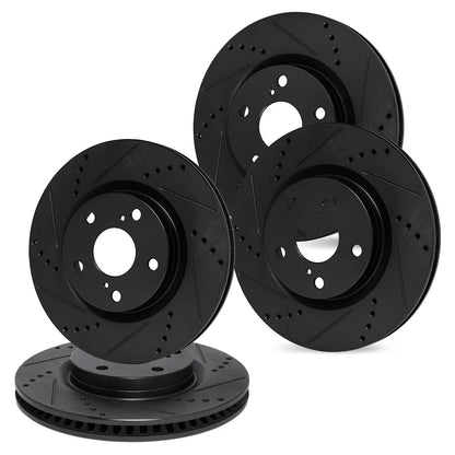 Set of 4 Brake Discs for Alfa Romeo Stelvio Giulia
