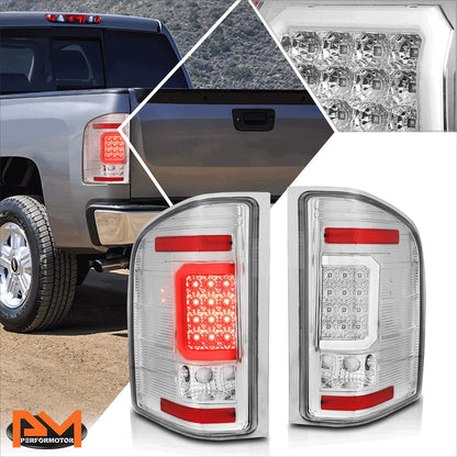 3D LED C-Bar Tail Light - Chrome Finish for Chevy Silverado 2007–2014
