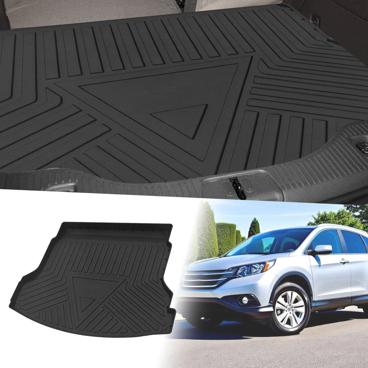 Flat Face Cargo Liner Rear Trunk Mat for Honda CR-V (2012–2016) TPE