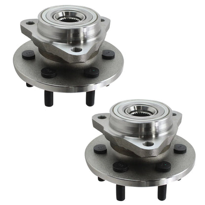 Front Wheel Hub Bearing Assembly - 2 Pieces for Dodge 4WD ABS
