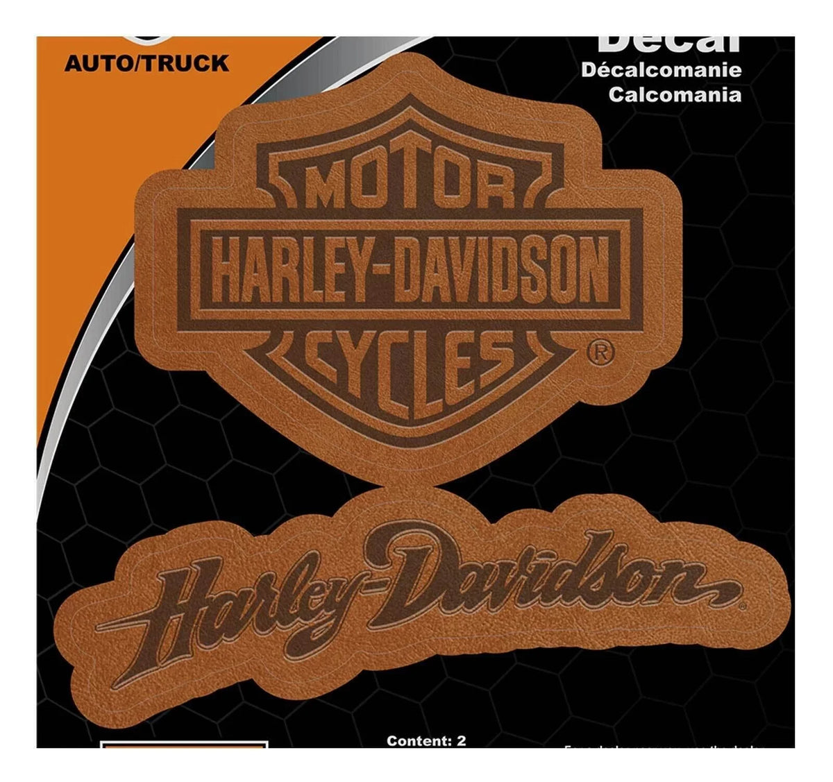 Bar & Shield Logo Leather Look Decals for Harley-Davidson (6 x 8 in.)