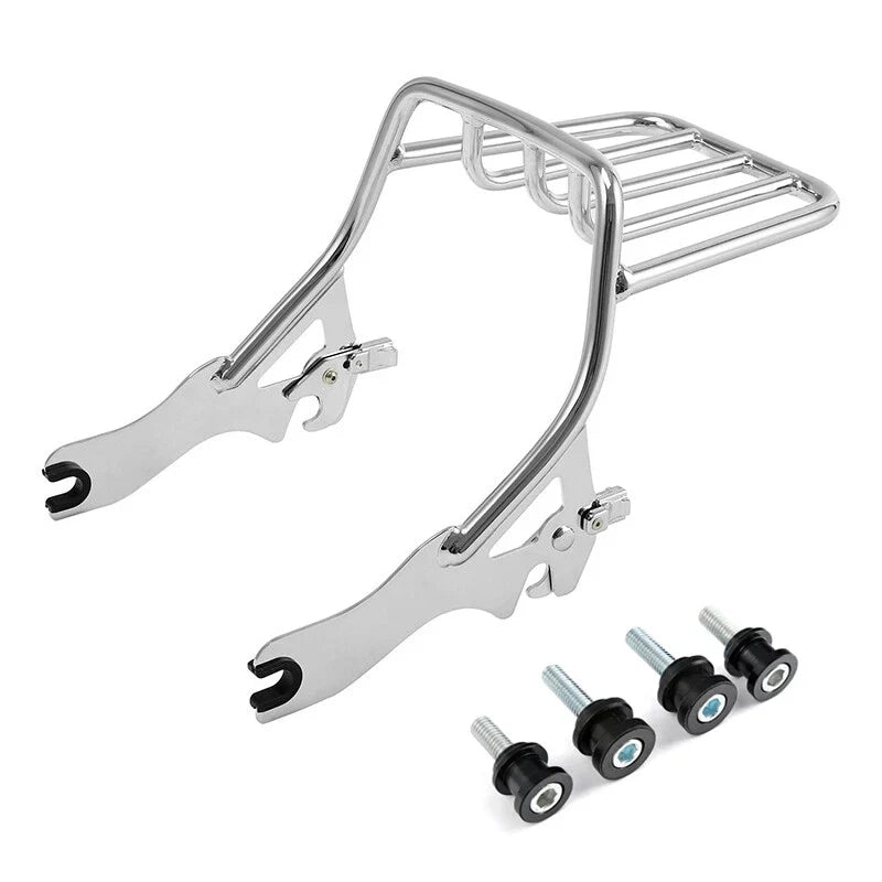Chrome Luggage Rack with Docking Hardware for Harley Softail Slim 2018-2025