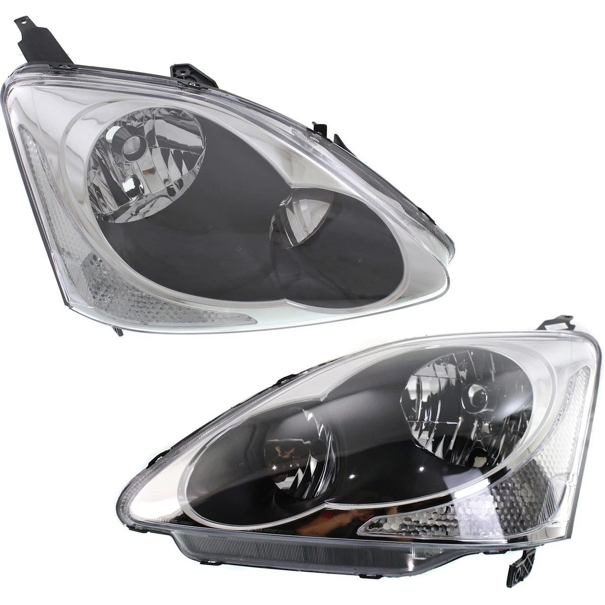 Set of 2 Headlights for Honda Civic 2004-2005 Si SiR Hatchback Halogen