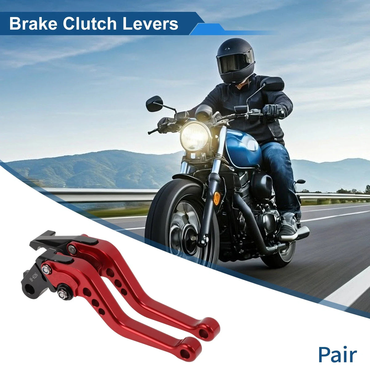 Adjustable Short Brake Clutch Levers for Honda CBR600 F2 (1991–2007) Solid Red