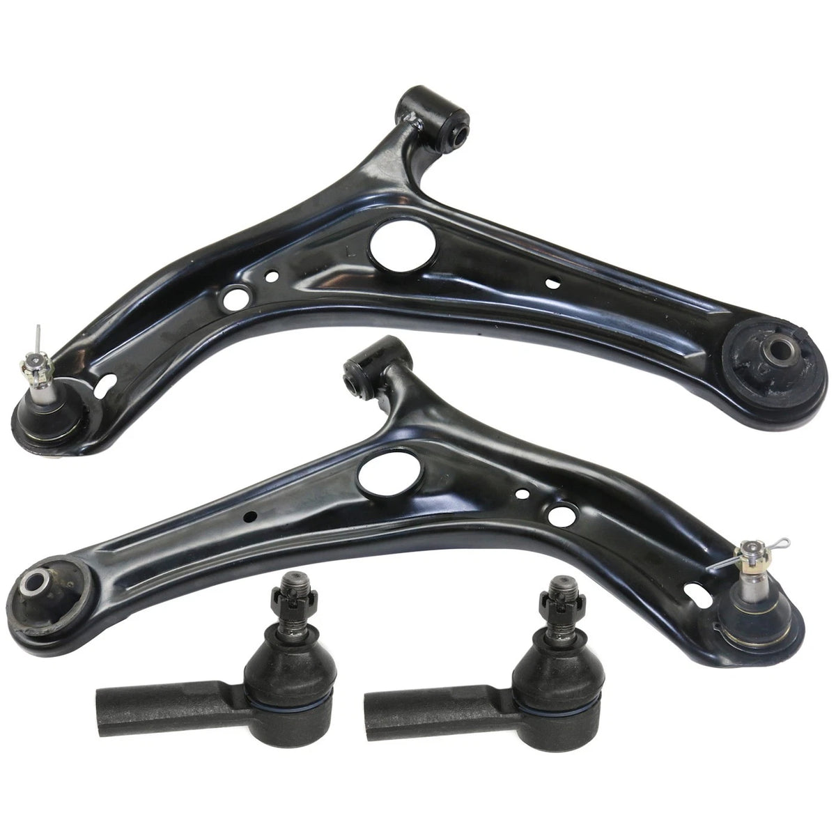 Set of 4 Front Lower Control Arms & Outer Tie Rod Ends for Scion xA xB (2004–2006)