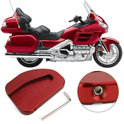 Red Kickstand Extension Plate Pad for Honda GoldWing GL1800 (2010-2017)