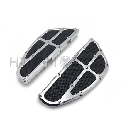 Chrome Passenger Floor Board Set for Harley Touring (1993–2018)