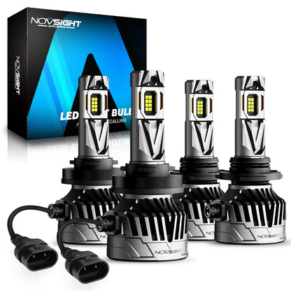 6500K LED Headlight Bulbs - 4PCS Kit for Bright Illumination