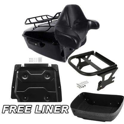 Trunk Pad Mount Rack Plate Black for Harley Touring 1997-2008