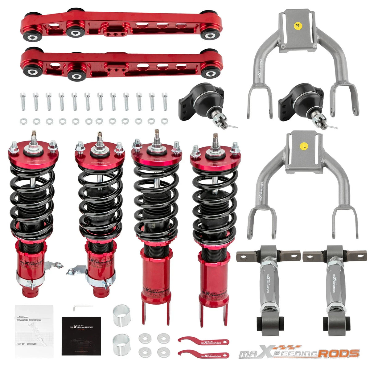 Coilover Shock Absorber & Rear Lower Control Arm Kit for Honda Civic (1992–1995)