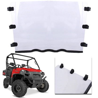 Clear Full Windshield for Midsize Polaris Ranger 500/800 (2010-2014)