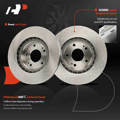 Front Brake Pads and Disc Rotors Set for Hyundai Sonata (2015-2019)
