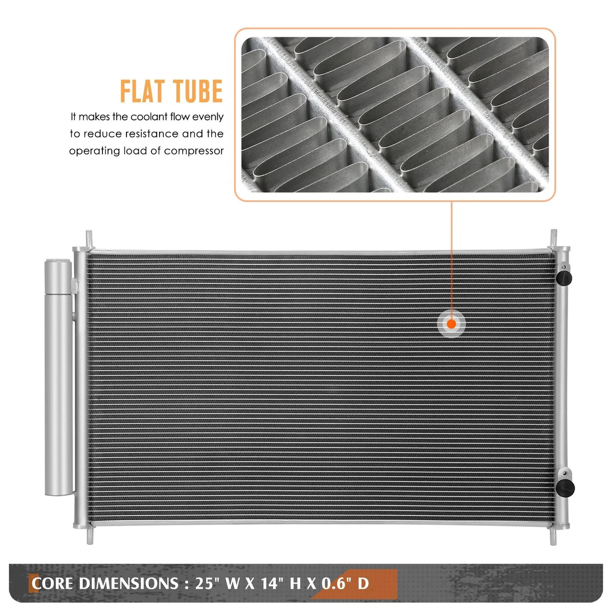 Replacement A/C Condenser for Toyota Prius C (2012-2019) Aluminum