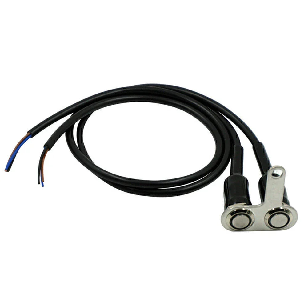 Adjustable Mount 12V Green LED Switch for Motorcycle - Waterproof Design