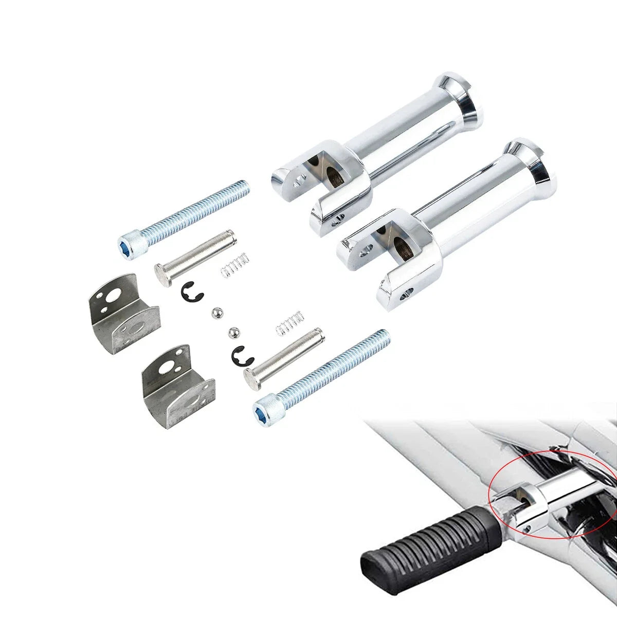 Passenger Footpeg Support Mount for Chrome Harley Softail (2018-2023)