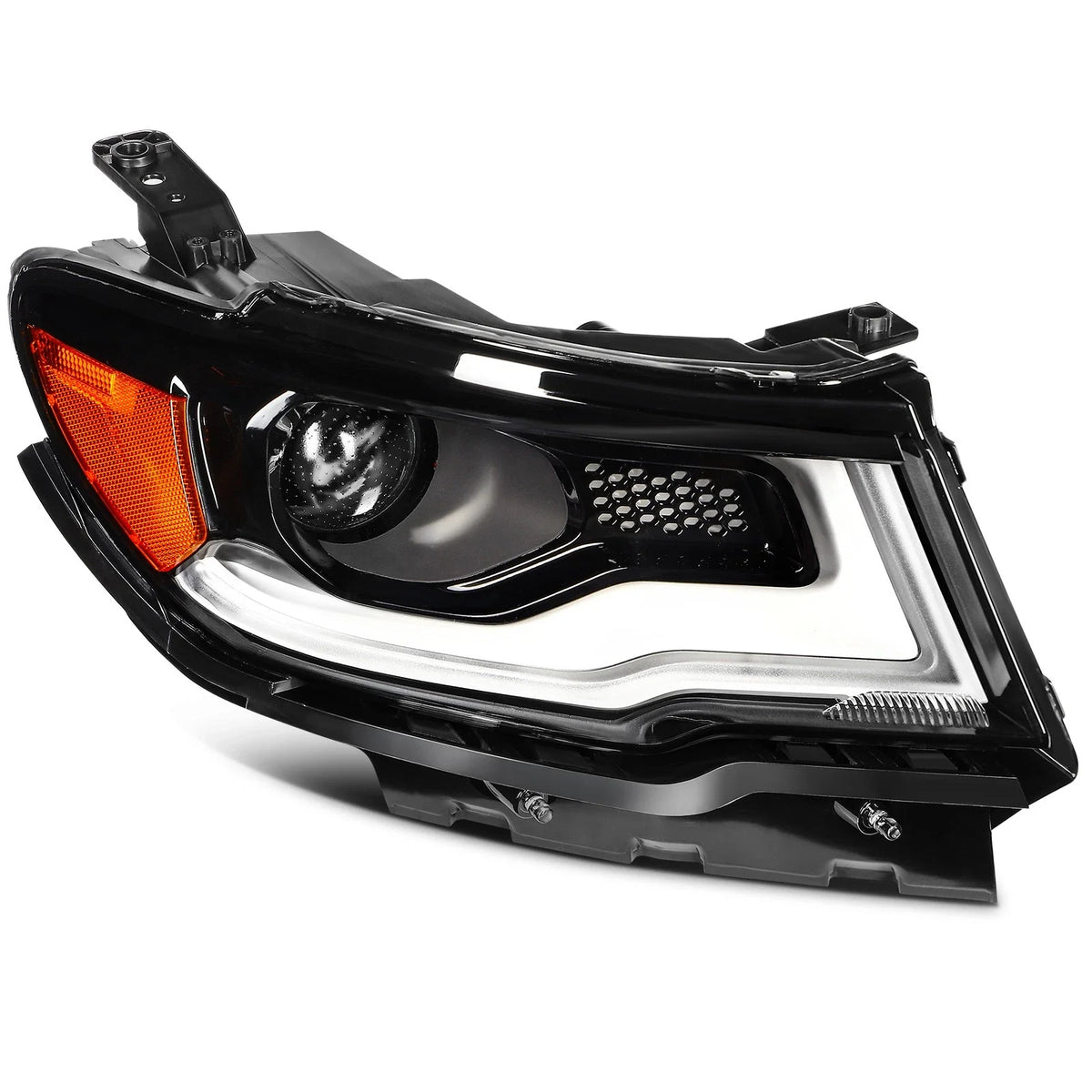 HID/Xenon LED DRL Projector Headlight Assembly for Jeep Compass 2017-2021