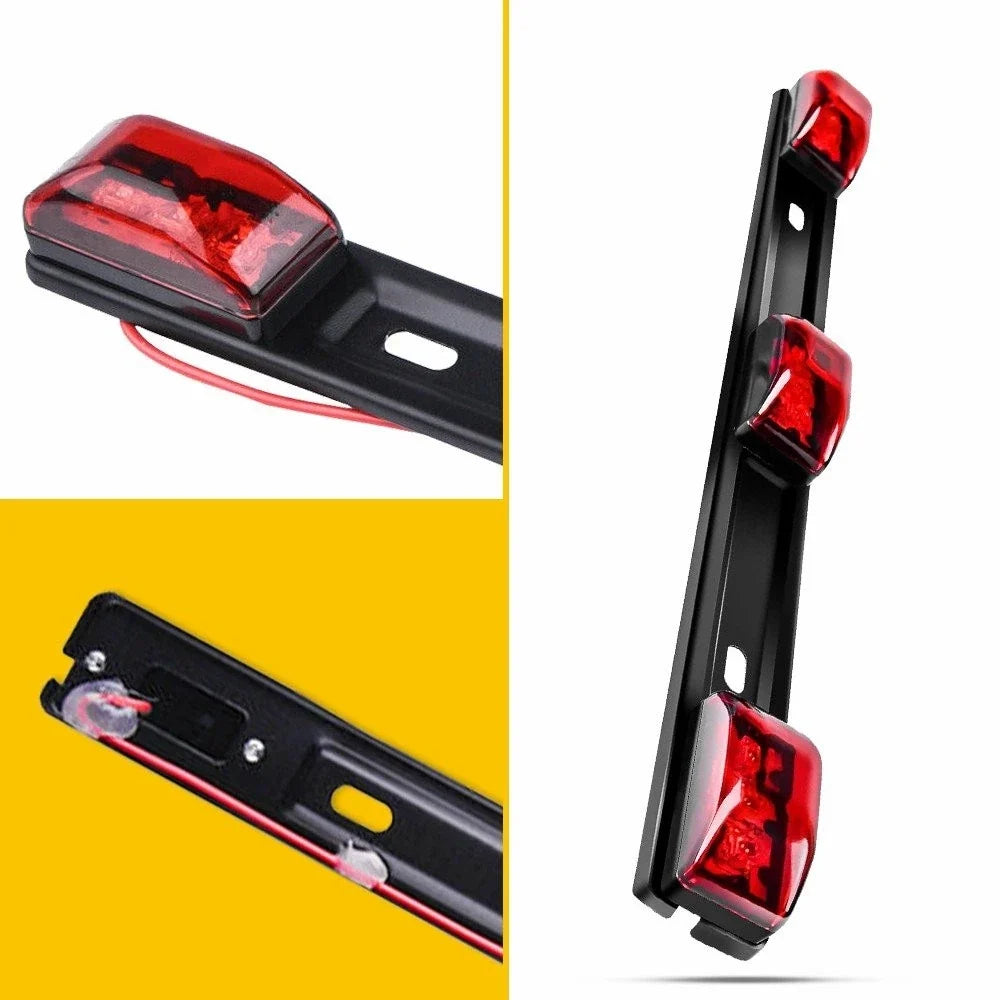 LED Red ID Light Bar for Truck Boat Trailer Marker Clearance Lights (14")