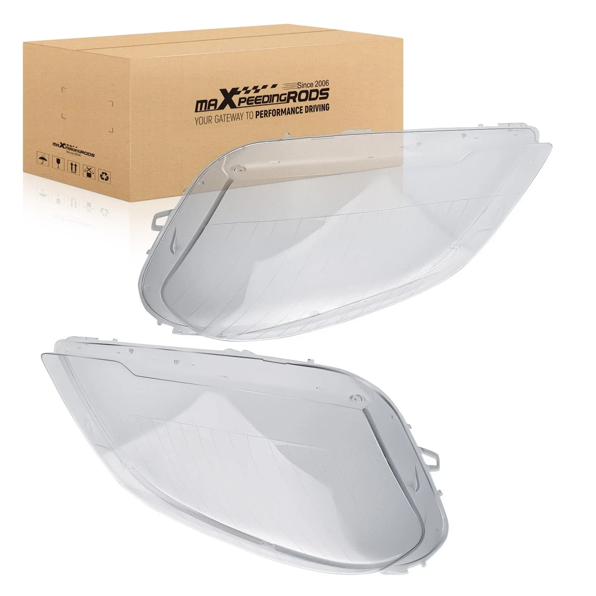 L+R Clear Headlamp Lens Protectors for Mercedes ML W164 (09-11)