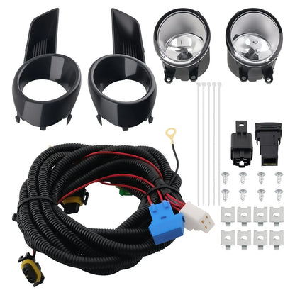 Fog Light Set w/Switch & Bulb Bracket for Toyota Highlander 2008-2010