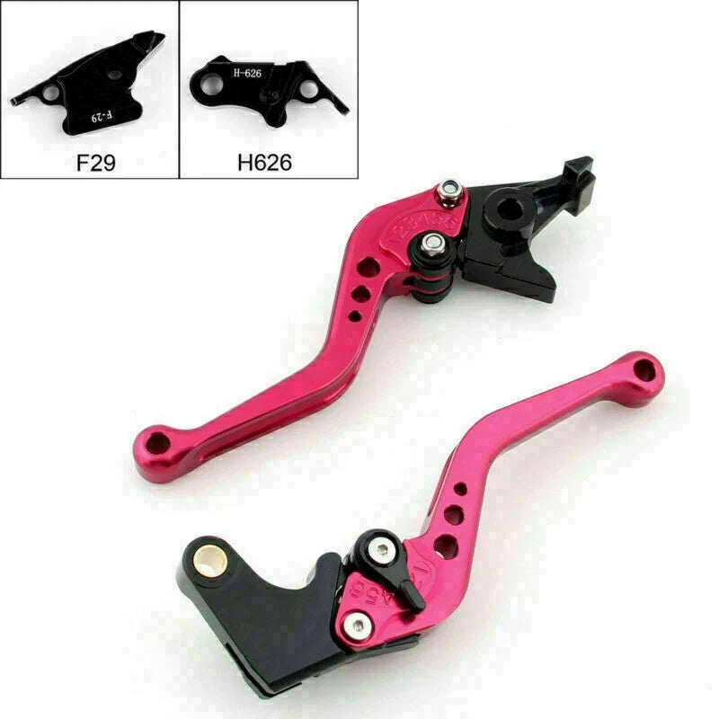 Short Red T9 Brake Clutch Levers for Honda CBR929RR 2000-2001