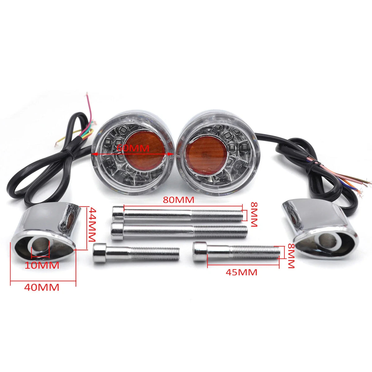 Rear LED Running Brake Turn Signal Indicator Bracket for Harley FXD FXDC (2002–2017)