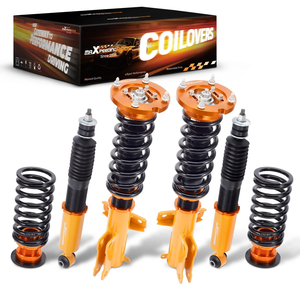 Coilover Kit for Ford Mustang GT (2005–2014) Adjustable Height + Top Hats