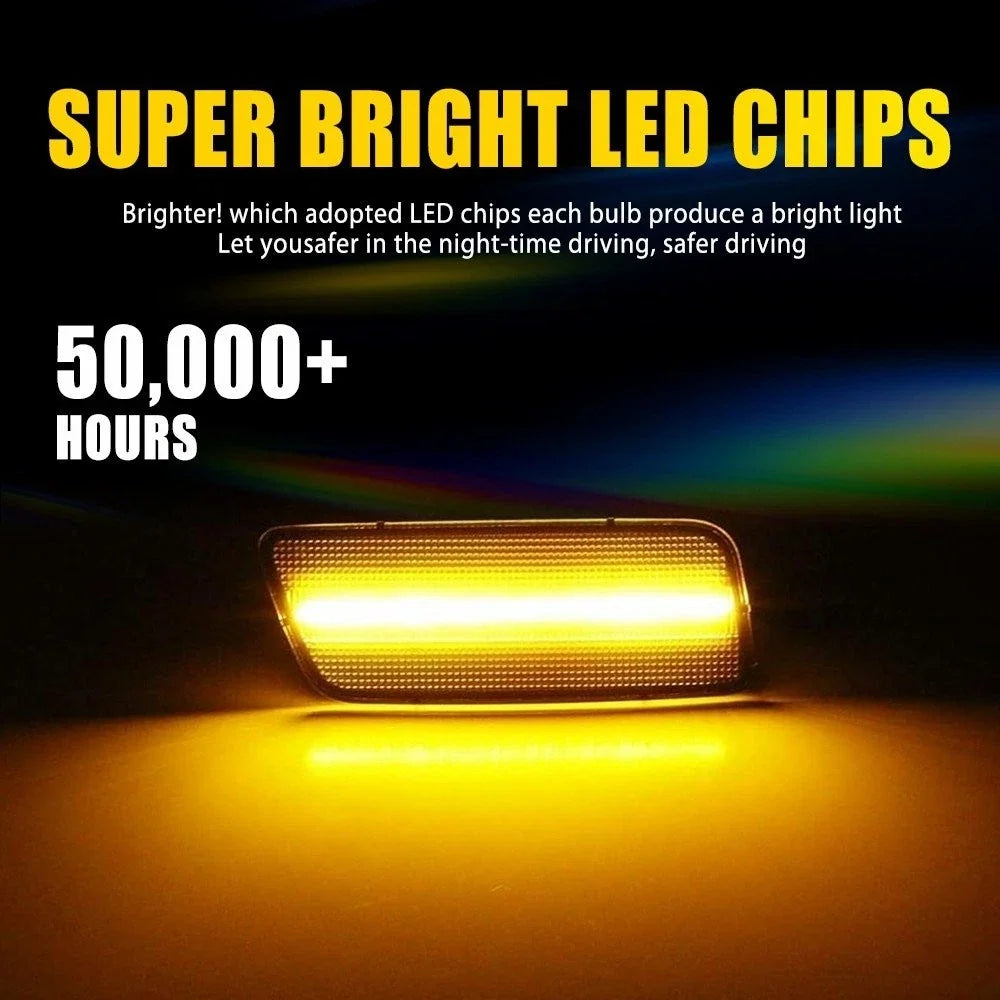 Amber LED Front Side Marker Light Set for VW MK6 Golf GTI (2010-2014)