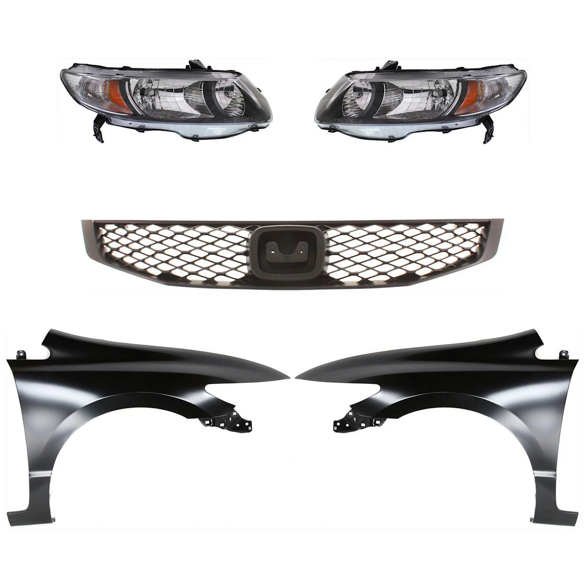 Headlight Kit for Honda Civic (2010–2011) - Driver & Passenger Side